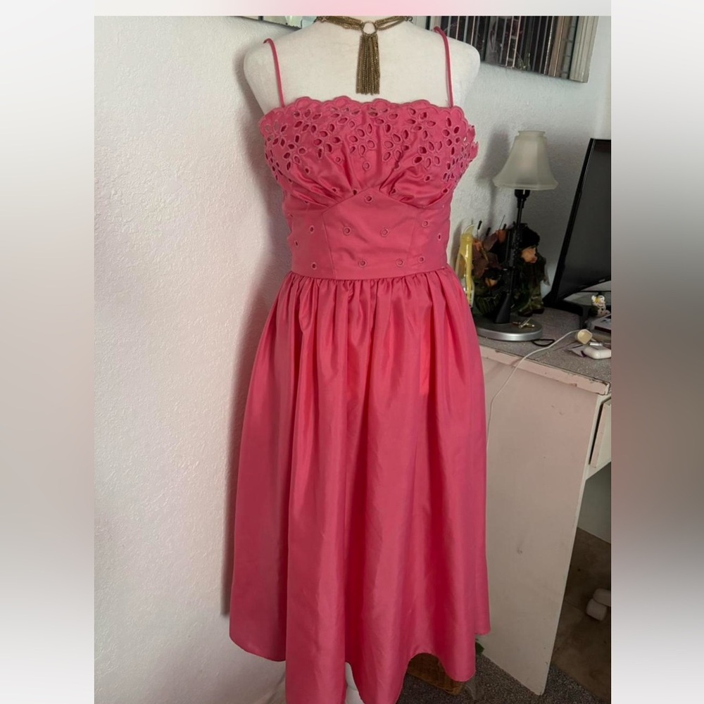 Pink Ruched Sundress 1960s Cocktail